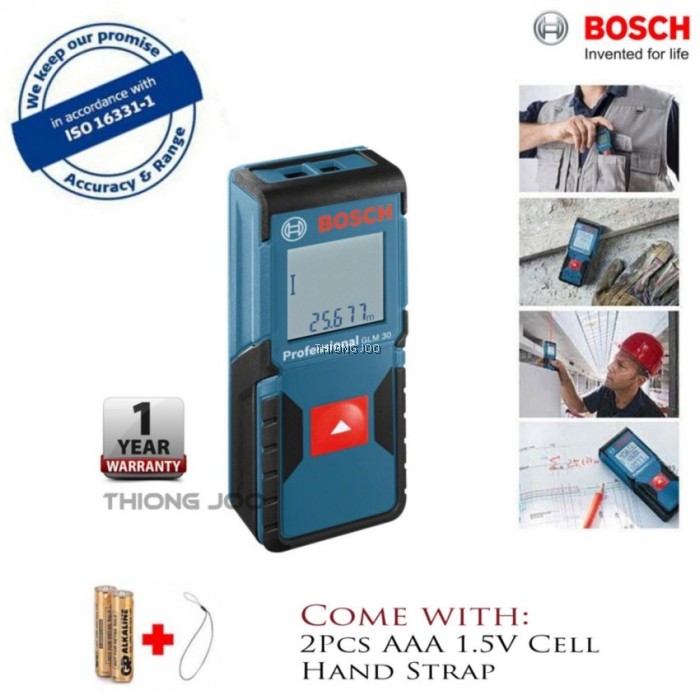 Bosch Laser Measure Glm30 30m 100ft Professional Rangefinder C W
