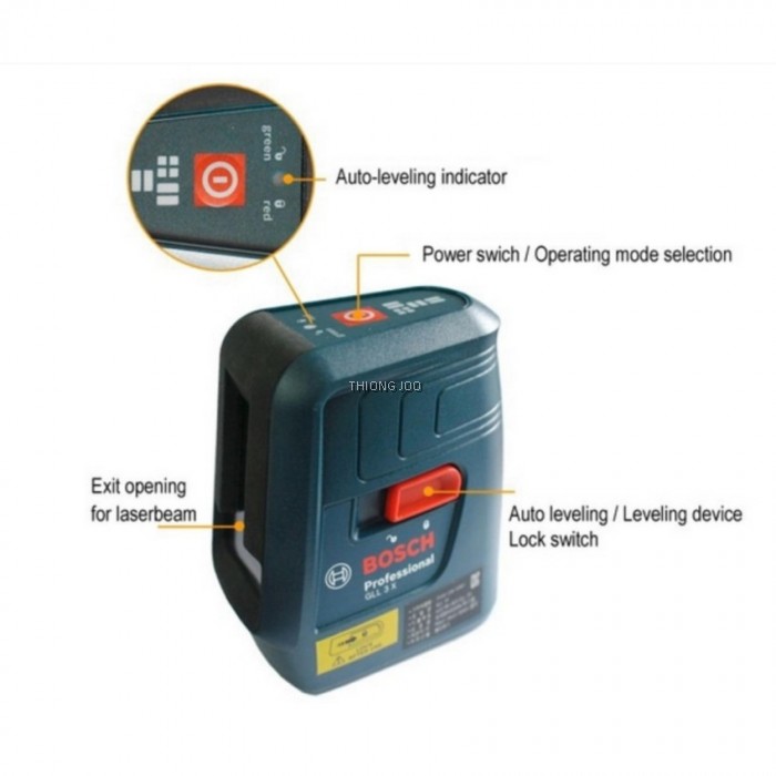 Bosch Gll 3x 3 Line Laser Measure Bt150 Tripod Stand 6 Month