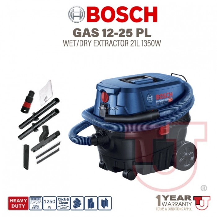 BOSCH GAS 1225 PL PROFESSIONAL WET/DRY EXTRACTOR