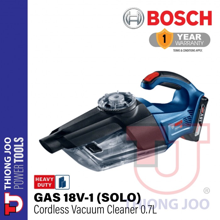BOSCH GAS 18V1 CORDLESS VACUUM CLEANER SOLO