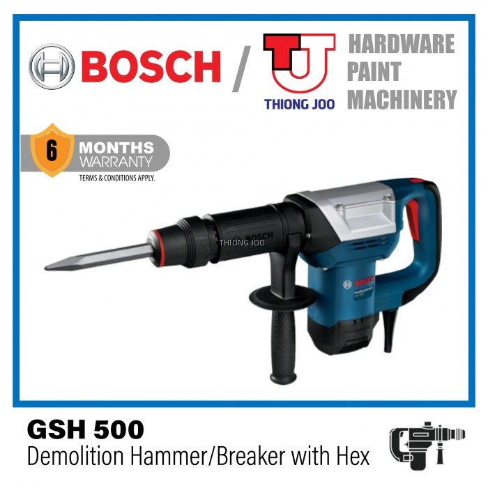 BOSCH GSH 500 DEMOLITION HAMMER WITH SDSHEX 1025W