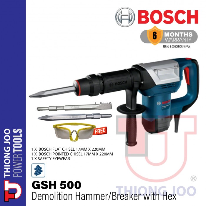 BOSCH GSH 500 DEMOLITION HAMMER WITH SDSHEX 1025W