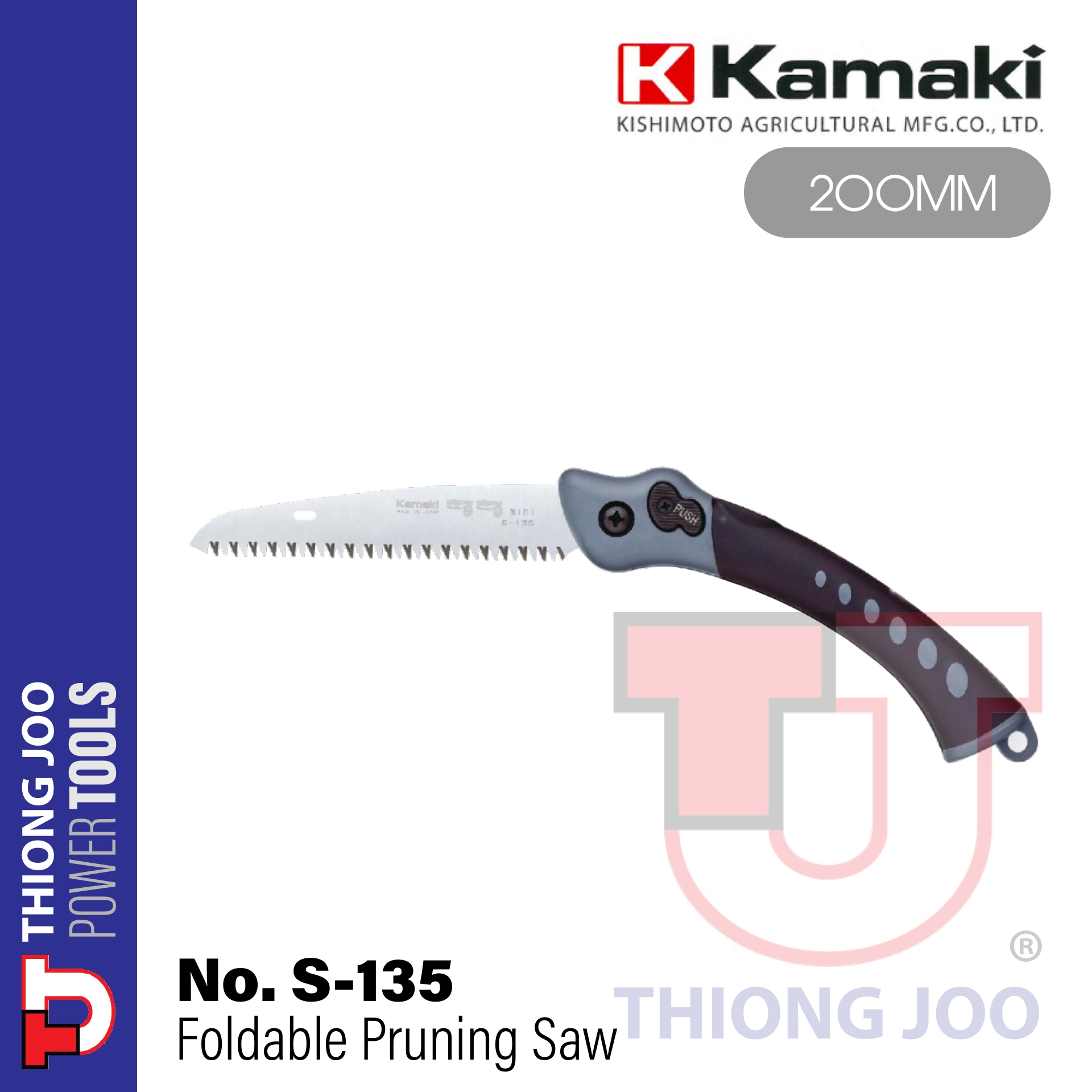 Kamaki S135 Garden Hand Saw Tree Branch Leaf Flower Wood Cutter Shear
