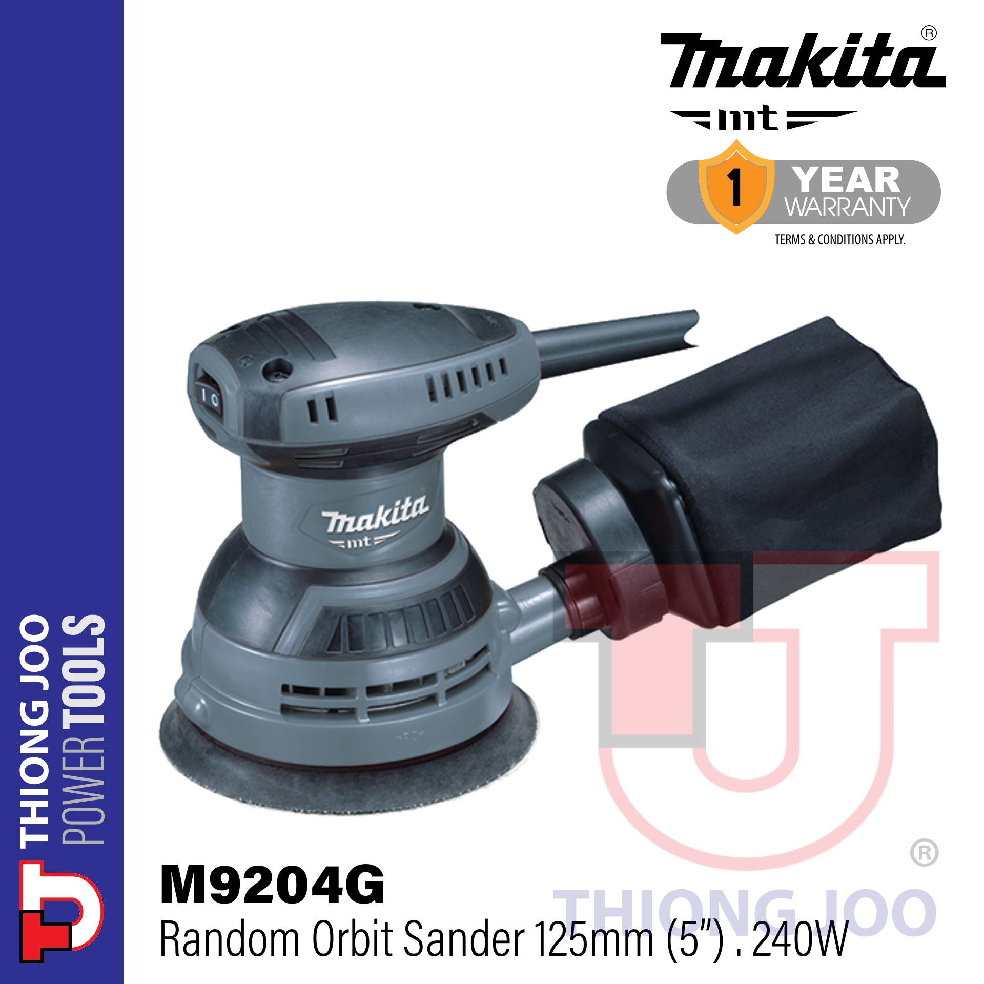 Makita M9204G 125mm (5") Random Orbit Sander