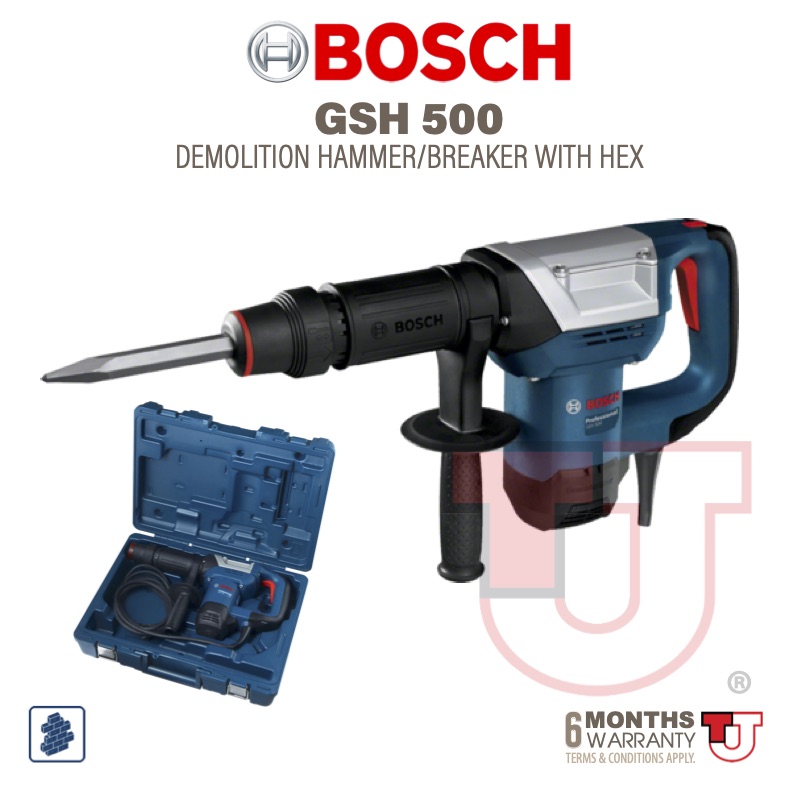 BOSCH GSH 500 PROFESSIONAL DEMOLITION HAMMER/BREAKER WITH HEX 1025W