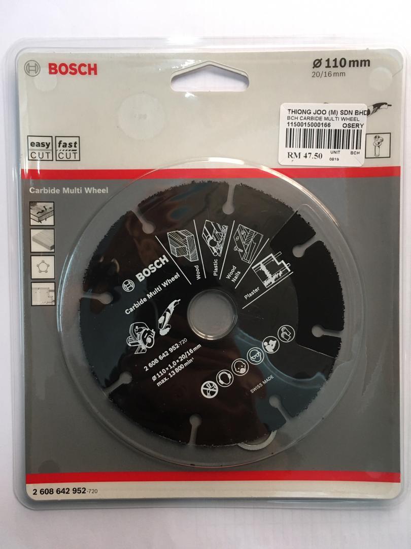 BOSCH CARBIDE MULTI WHEEL 2608642952 (110 x 1 x 20/16MM)